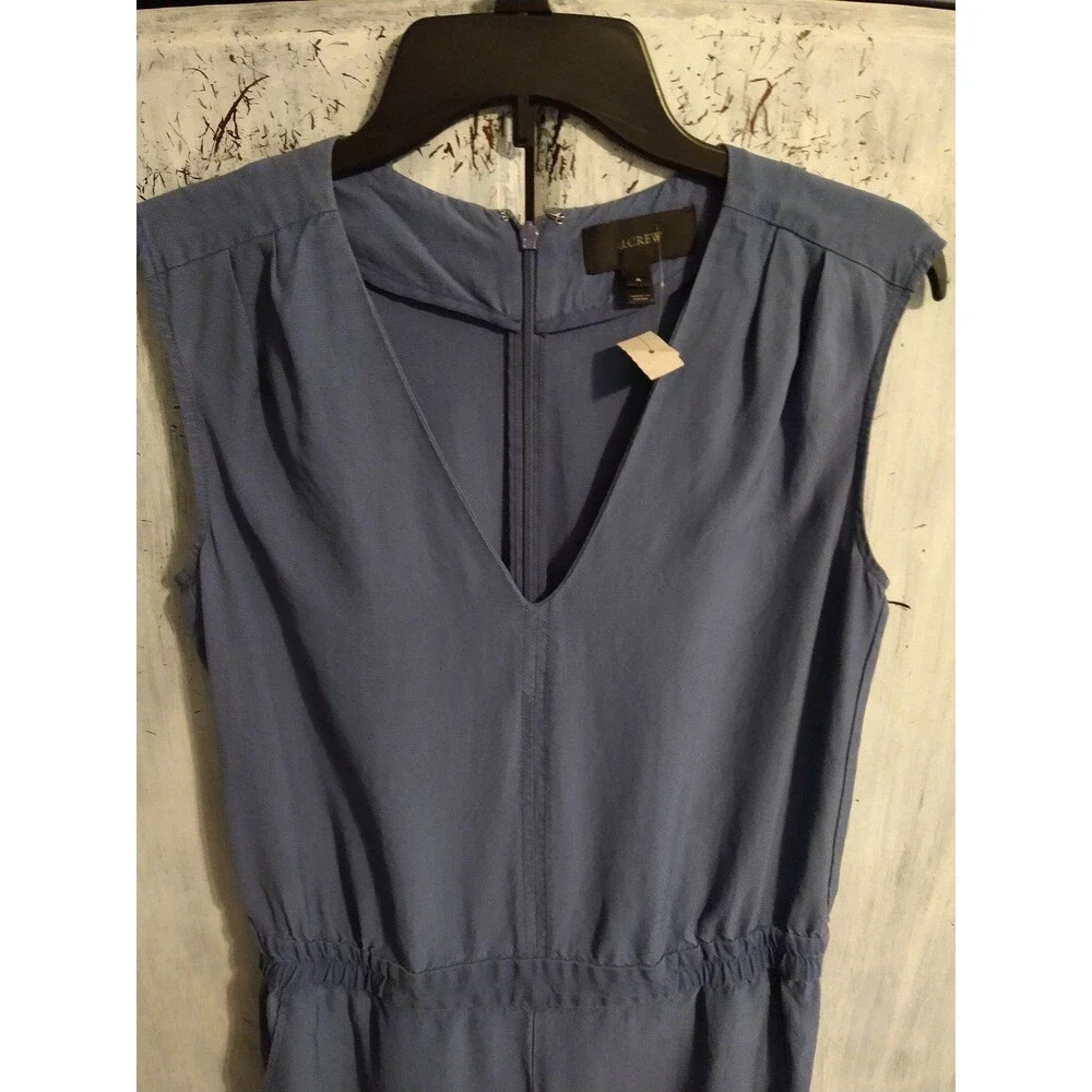 J. Crew sleeveless V-Neck jumper Sz 4 beachy blue Boho